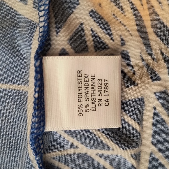 BANANA Republic 3/4 Sleeve Dress Blue/White Size M - Picture 8 of 10